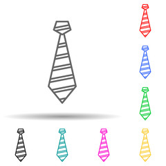 tie multi color style icon. Simple thin line, outline vector of clothes icons for ui and ux, website or mobile application