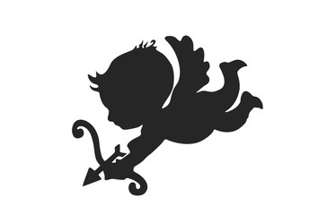 Cute cupid icon. valentine's day design element