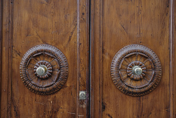 antique wooden door factured texture - 311239060