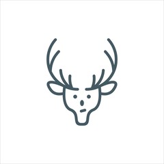 Fototapeta premium Boże Narodzenie ikona wektor jelenia. Futurystyczny Deer Icon Vector Logo. Czysta i kreatywna ikona Bożego Narodzenia.