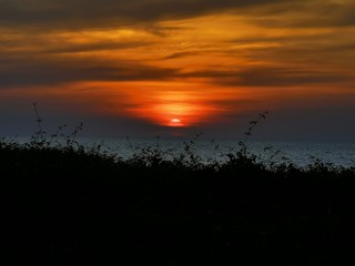 sunset in the mountains