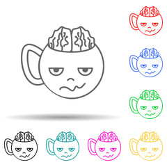 Halloween cup multi color style icon. Simple thin line, outline vector of halloween icons for ui and ux, website or mobile application