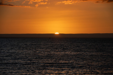 sunset at the Malecon in La Paz Mexico