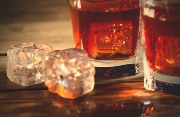 ice and whisky,