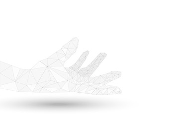 Schematic illustration wrist on a white background. Vector image