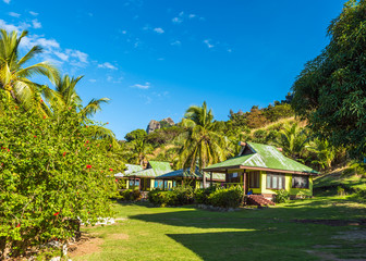 Beautiful buildings among the forest, Fiji.