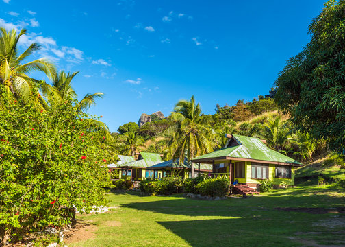 Beautiful buildings among the forest, Fiji.