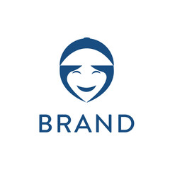 Logo Design Concept with Happy Face Icon