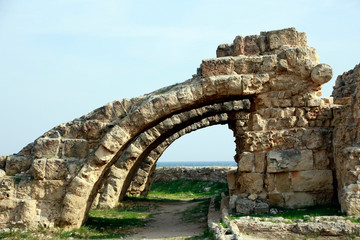 Fototapeta na wymiar Ausgrabungsstätte der antiken Stadt Salamis