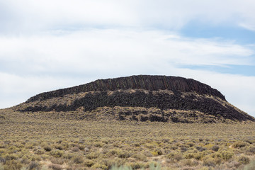 Large volcanic hill pops out of the sagebrush