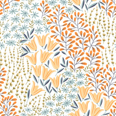 Seamless Pattern with Wild Flowers - 311244098