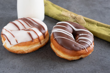 two iced ring doughnut
