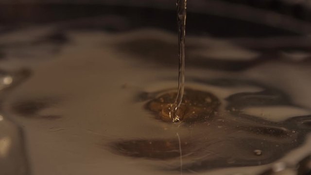 pouring sweet honey slow motion