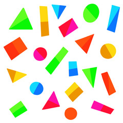 Abstract 80s Style Geometric Style Square Triangle Pattern Vector Illustration