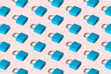 Closed key lock pattern abstract composition.