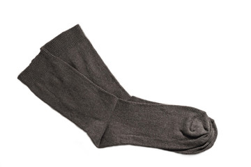 Gray socks isolated