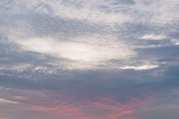 Evening sky with clouds at sunset