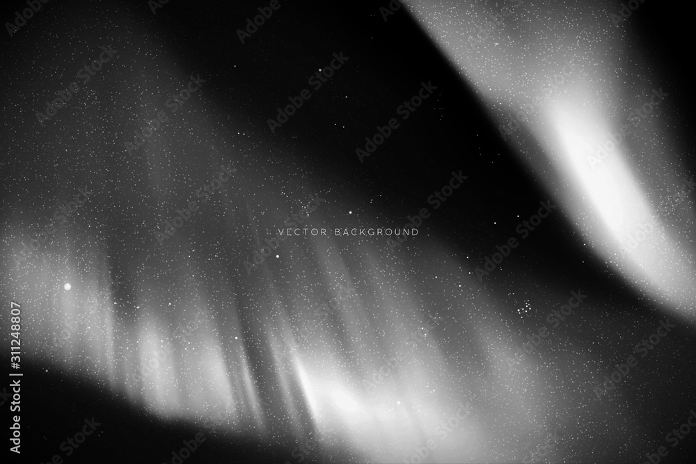 Sticker night starry sky, milky way. galaxy in space. black white background