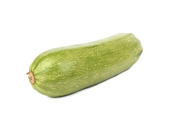 Green ripe marrow isolated on a white background.