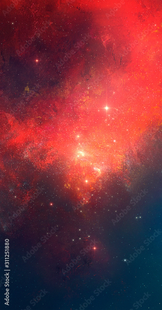 Poster nebula on a background of outer space