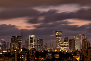 night view of tel aviv