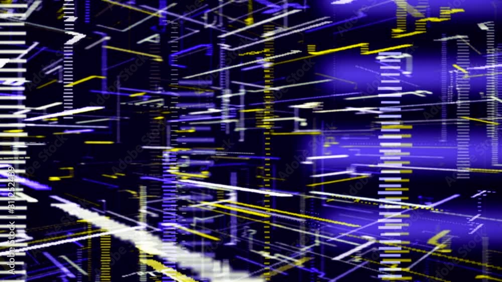Aufkleber abstract technological animation with constantly building chart appearing on the dark background. an