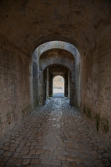 Obraz na płótnie Canvas Arch entrance gate in Blaye Citadel Gironde France