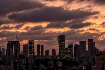 Fototapeta premium night view of tel aviv