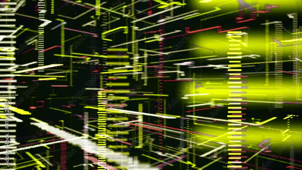 Aufkleber global economic data statistics. animation. abstract technological animation with constantly buildin