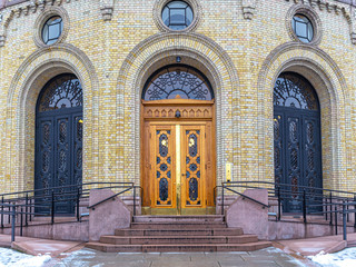 Entrance to the Norwegian Parliament, Storting