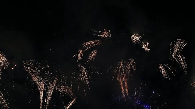 Fireworks in Abu Dhabi lighting up the sky as part of the 48th National Day Celebrations