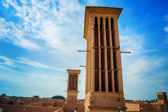 Wind Catcher in Shiraz Iran Acts as Architectural Air Conditioner Since the 14th Century.