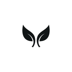 black Leaf logo icon design vector illustration