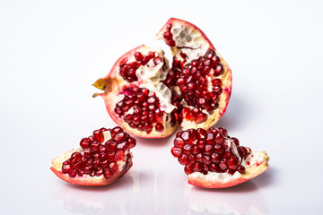 pomegranate on white background
