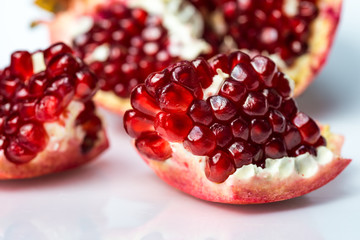 pomegranate on white background