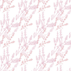 lavender natural hand drawn pattern native pashion  herbal botanical  decoration background