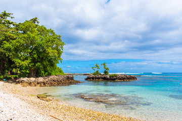 Seascape view in sunny weather, Tanna Island, Vanuatu.