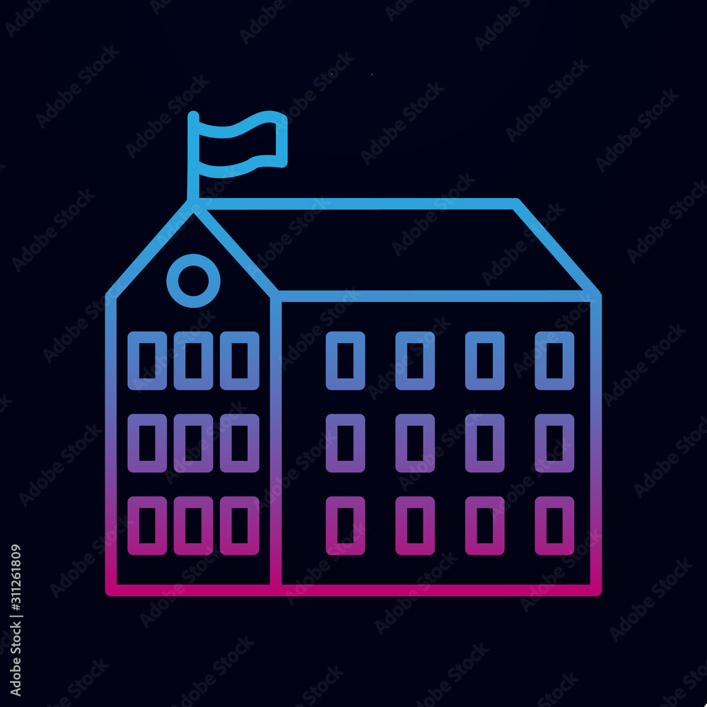Poster school establishment nolan icon. simple thin line, outline vector of school icons for ui and ux, web