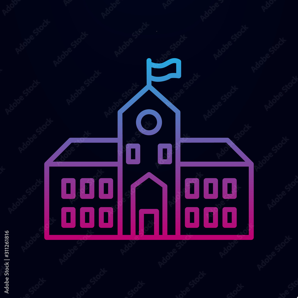 Aufkleber school building nolan icon. simple thin line, outline vector of school icons for ui and ux, website 