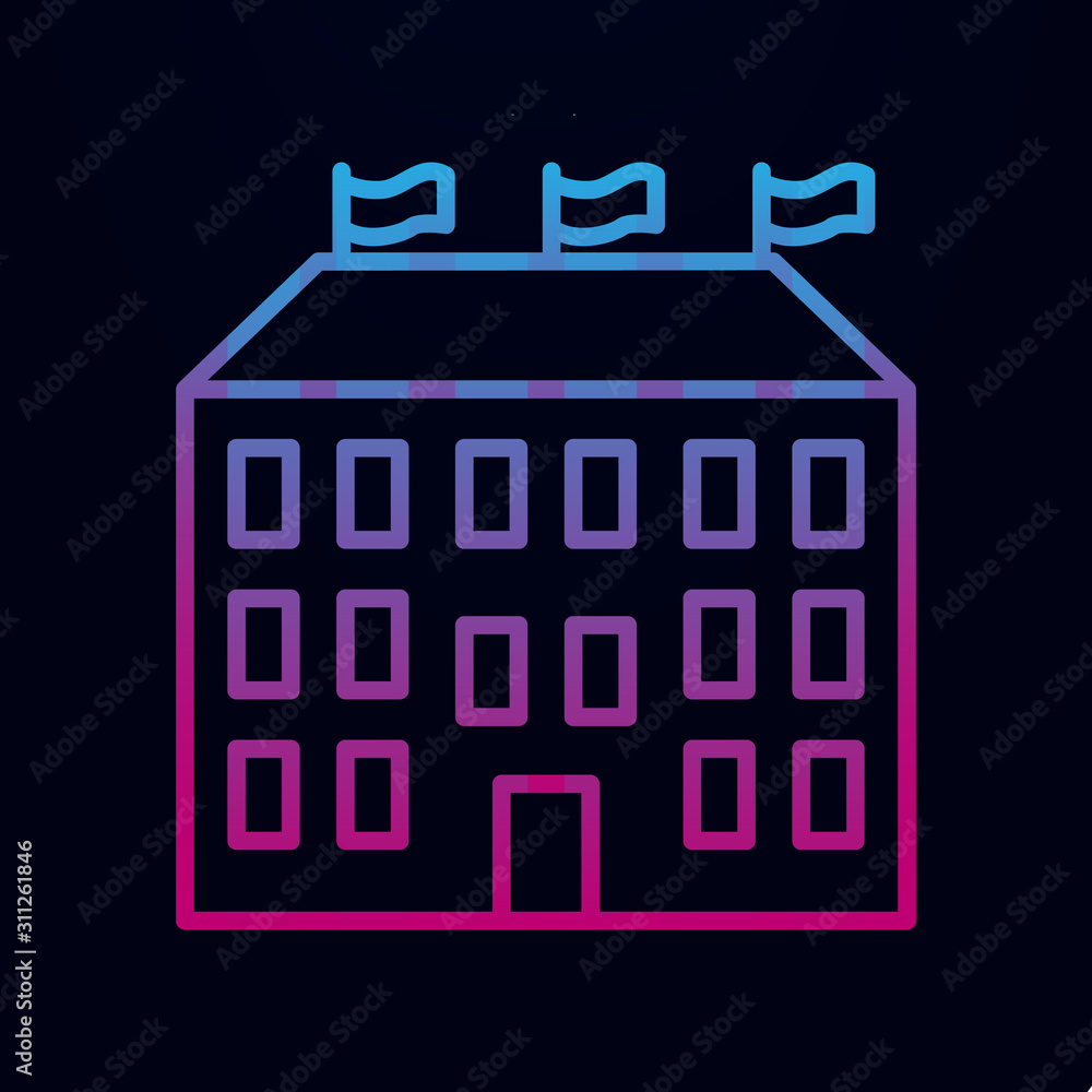Poster school nolan icon. simple thin line, outline vector of school icons for ui and ux, website or mobile