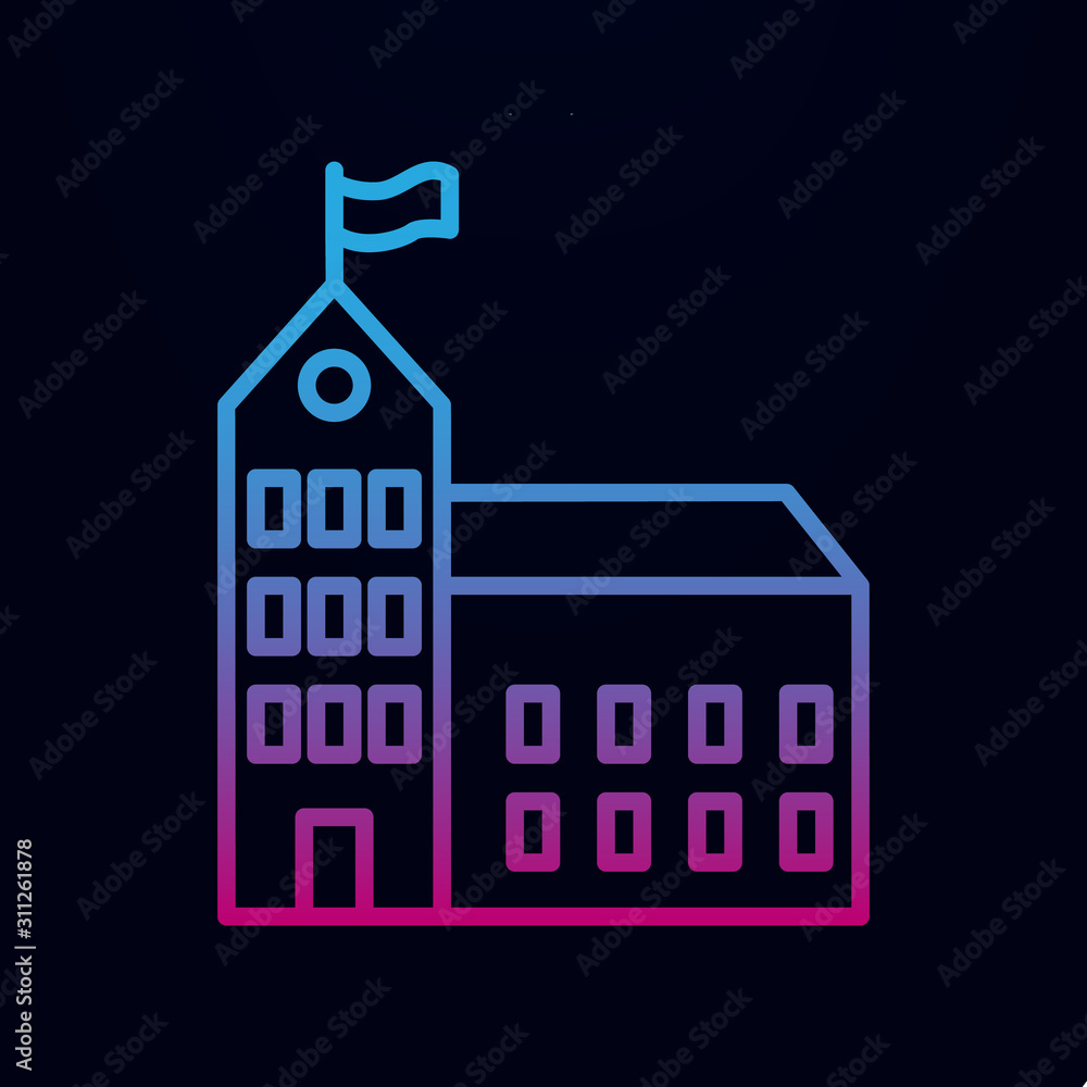 Poster school nolan icon. simple thin line, outline vector of school icons for ui and ux, website or mobile