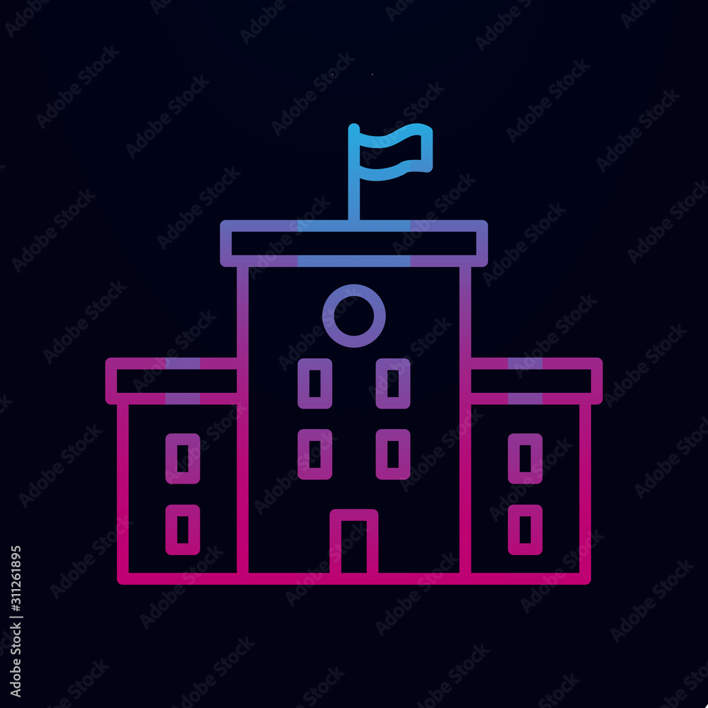 Poster school nolan icon. simple thin line, outline vector of school icons for ui and ux, website or mobile