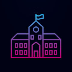 School building nolan icon. Simple thin line, outline vector of school icons for ui and ux, website or mobile application