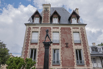 External view of Rodin house in Meudon - Rodin home for the last 20 years of his life. Municipality of Meudon (in the southwestern suburbs of Paris), Hauts-de-Seine, Ile-de-France, France.