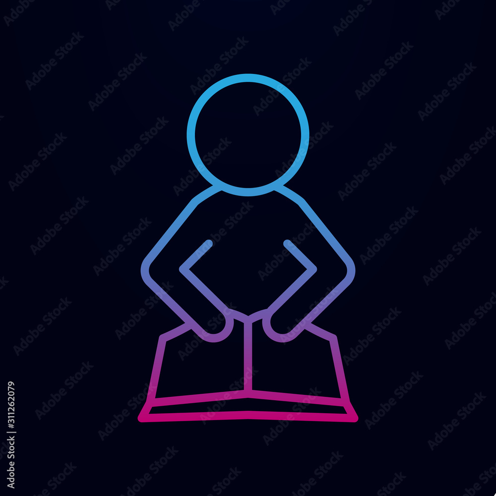 Poster the student is engaged nolan icon. simple thin line, outline vector of school icons for ui and ux, w