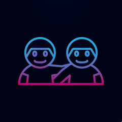 School friends nolan icon. Simple thin line, outline vector of school icons for ui and ux, website or mobile application