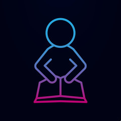 The student is engaged nolan icon. Simple thin line, outline vector of school icons for ui and ux, website or mobile application