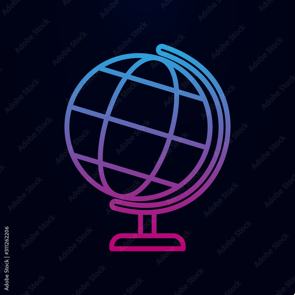Poster globe nolan icon. simple thin line, outline vector of school icons for ui and ux, website or mobile 