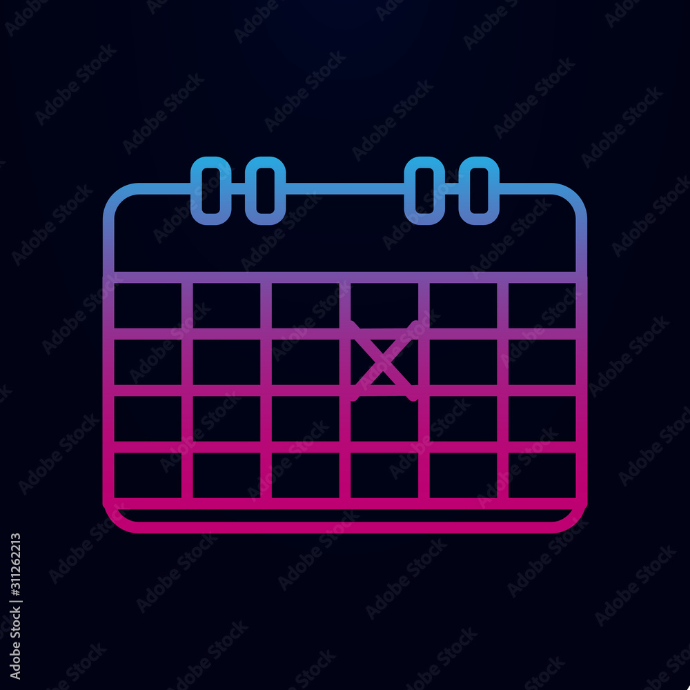 Poster the calendar nolan icon. simple thin line, outline vector of school icons for ui and ux, website or 