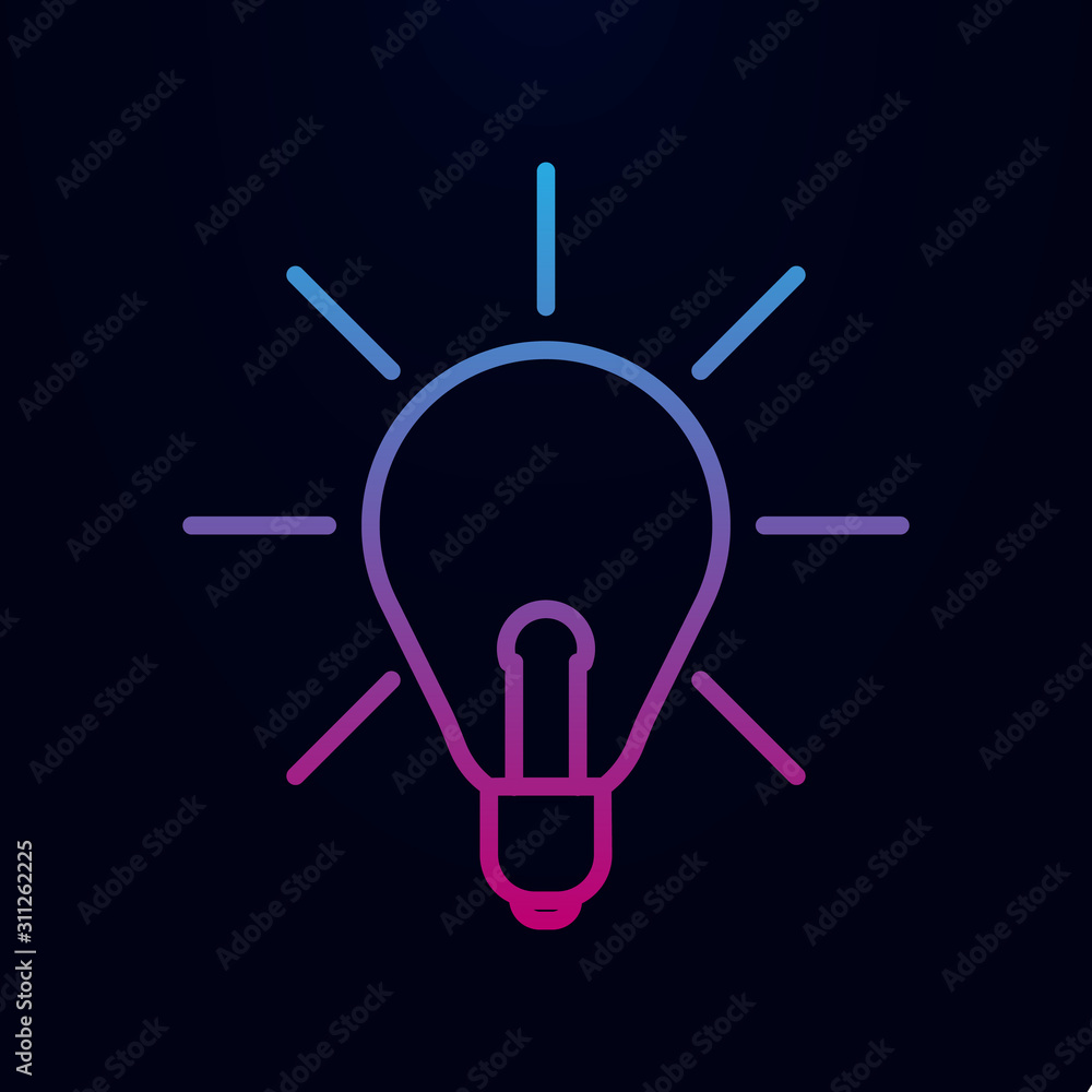 Poster light of ideas nolan icon. simple thin line, outline vector of school icons for ui and ux, website o